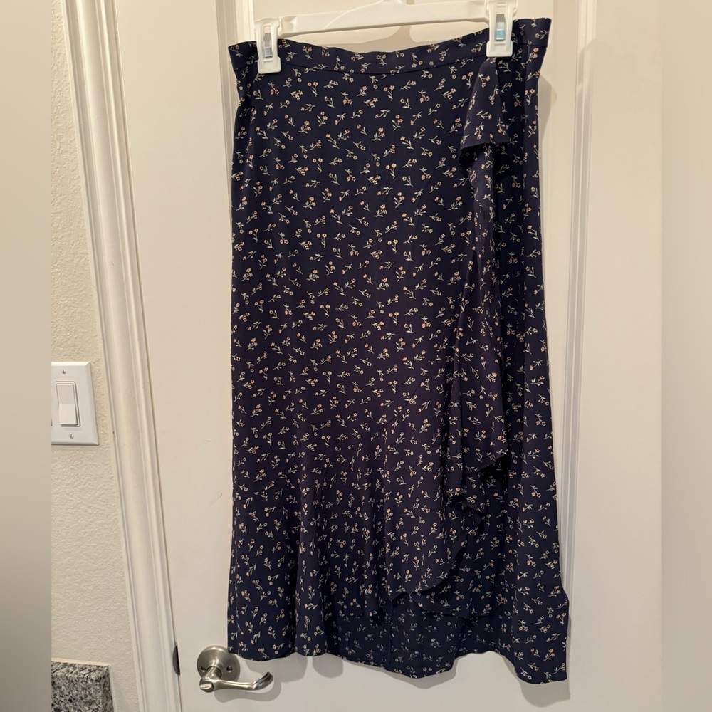 Madewell floral wrap skirt